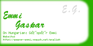 emmi gaspar business card